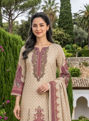 Kt 419 A To C By Shree Viscose Muslin Pakistani Salwar Suits